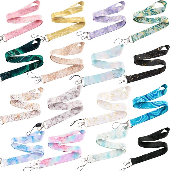 Fashion Marble Texture Mobile Phone Lanyard Work Id Lanyard