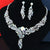 Fashion Metal Bright Luxury And Simple Bridal Accessories Temperament Exaggerated Bridal Necklace Earrings Set Wholesale