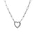 Fashion Micro-inlaid Zircon Peach Heart Cable Chain Copper Necklace Wholesale