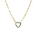 Fashion Micro-inlaid Zircon Peach Heart Cable Chain Copper Necklace Wholesale