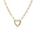 Fashion Micro-inlaid Zircon Peach Heart Cable Chain Copper Necklace Wholesale