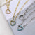 Fashion Micro-inlaid Zircon Peach Heart Cable Chain Copper Necklace Wholesale