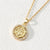 Fashion Moon Oval Copper Gold Plated Zircon Pendant Necklace 1 Piece