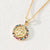 Fashion Moon Oval Copper Gold Plated Zircon Pendant Necklace 1 Piece