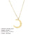 Fashion Moon Stainless Steel Plating Necklace