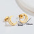 Fashion Moon Titanium Steel Ear Studs Plating No Inlaid Stainless Steel Earrings