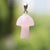 Fashion Mushroom Natural Crystal Polishing Pendant Necklace 1 Piece