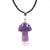 Fashion Mushroom Natural Crystal Polishing Pendant Necklace 1 Piece