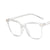 Fashion Nail Transparent Frame Women's Plain Myopia Glasses Anti-blue Light