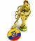 Fashion National Flag Metal Unisex Football World Cup 1 Piece