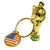 Fashion National Flag Metal Unisex Football World Cup 1 Piece