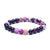 Fashion Natural Stone Good Luck Purple Bead Bracelet Wholesale