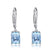 Fashion New Blue Topaz Drop Zircon Copper Earrings Wholesale