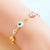 Fashion New Copper Gold-plated Dripping Oil Devil's Eye Bracelet