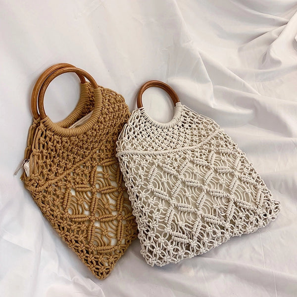 Fashion New Cotton Rope Woven New Beach Bag