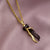 Fashion New Couple Hug Pendant Copper Plating 18k Real Gold Stainless Steel Necklace