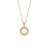 Fashion New Letter Pendant Plated 18k Inlaid Zirconium Hollow Round Stainless Steel Necklace