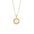 Fashion New Letter Pendant Plated 18k Inlaid Zirconium Hollow Round Stainless Steel Necklace