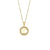 Fashion New Letter Pendant Plated 18k Inlaid Zirconium Hollow Round Stainless Steel Necklace