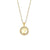 Fashion New Letter Pendant Plated 18k Inlaid Zirconium Hollow Round Stainless Steel Necklace