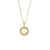 Fashion New Letter Pendant Plated 18k Inlaid Zirconium Hollow Round Stainless Steel Necklace