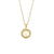 Fashion New Letter Pendant Plated 18k Inlaid Zirconium Hollow Round Stainless Steel Necklace