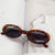 Fashion New Oval Small Frame Leopard Pattern Sunglasses Wholesale