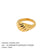 Fashion New Stainless Steel Horn Twist Plated 18k Gold Ring