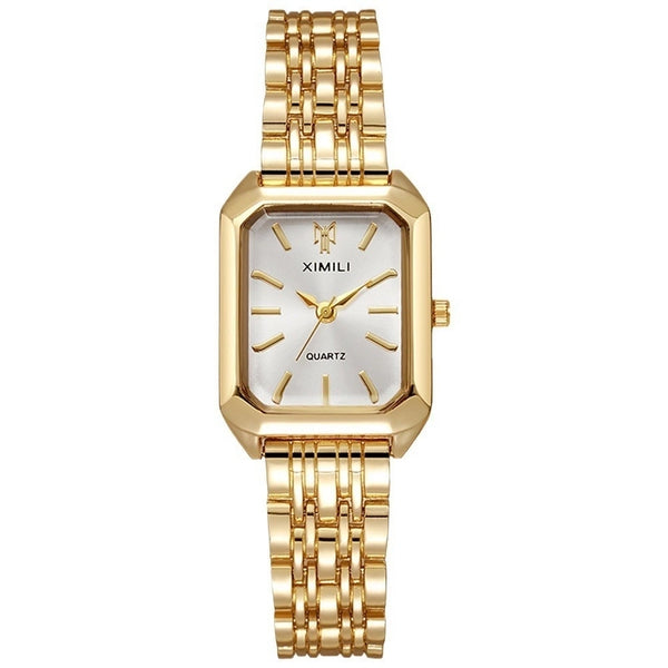 Fashion  New Stainless Steel Women's Business Casual Quartz Watch Light Luxury Women's Stainless Steel Student Watch