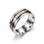 Fashion New Two-color Wood Grain Arrow Titanium Steel Ring Wholesale