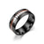 Fashion New Two-color Wood Grain Arrow Titanium Steel Ring Wholesale