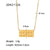 Fashion Number Rectangle Stainless Steel Pendant Necklace Plating Stainless Steel Necklaces