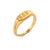 Fashion Number Stainless Steel No Inlaid Gold Plated Rings