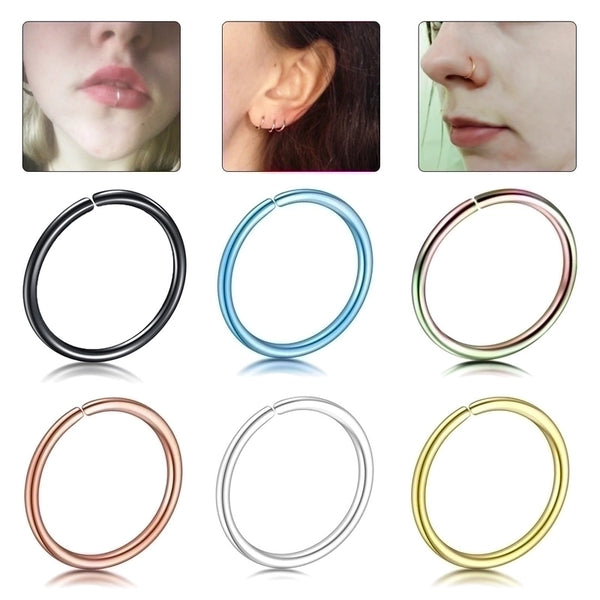 Fashion O-shape Stainless Steel Plating Nose Ring