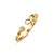 Minimalist Heart 304 Stainless Steel Zircon 18K Gold Plated