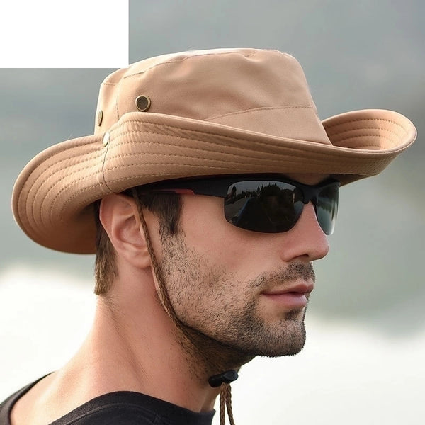 Fashion Outdoor Men's Mountaineering Big Brim Breathable Hat