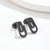 Fashion Paper Clip Stainless Steel Plating Hollow Out Ear Studs 1 Pair