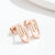 Fashion Paper Clip Stainless Steel Plating Hollow Out Ear Studs 1 Pair