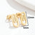 Fashion Paper Clip Stainless Steel Plating Hollow Out Ear Studs 1 Pair