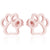 Fashion Paw Print Stainless Steel Ear Studs 1 Pair