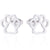 Fashion Paw Print Stainless Steel Ear Studs 1 Pair