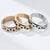 Fashion Paw Print Titanium Steel Rings Polishing Stainless Steel Rings