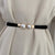 Fashion Pearl Pair Buckle Thin Waist Belt