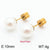 Fashion Pearl Titanium Steel Freshwater Pearl Earrings Stainless Steel Round Pearl Earrings