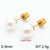 Fashion Pearl Titanium Steel Freshwater Pearl Earrings Stainless Steel Round Pearl Earrings