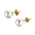 Fashion Pearl Titanium Steel Freshwater Pearl Earrings Stainless Steel Round Pearl Earrings