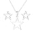 Fashion Pentagram Stainless Steel Plating Earrings Necklace