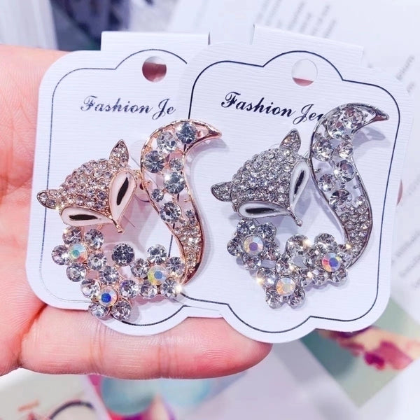 Fashion Pin Animal Alloy Stoving Varnish Diamond Women'S Brooches