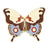 Fashion Pin Butterfly Alloy Enamel Stoving Varnish Women'S Brooches