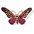 Fashion Pin Butterfly Alloy Inlay Rhinestones Women'S Brooches